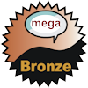 title=The Mega Social Cacher:  Awarded for attending 1 or more Mega Event caches  |  BrightParrot has 1 and needs 1 more to go up a level